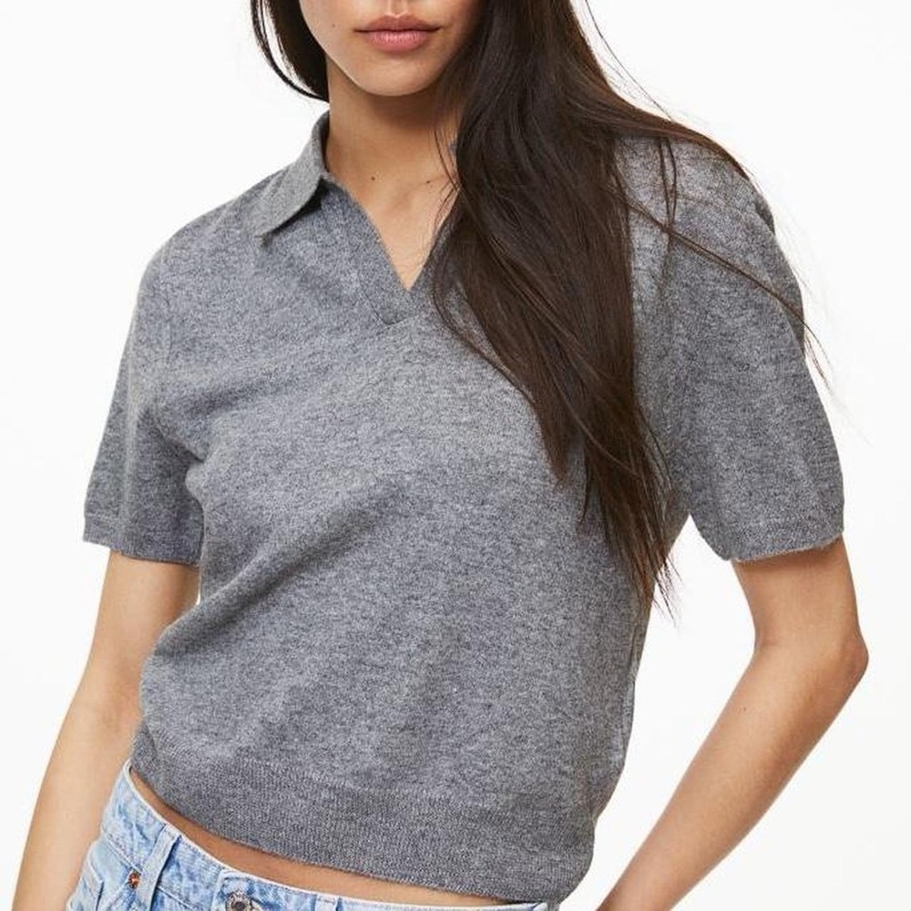 H&M Grey Fine Knit Polo
